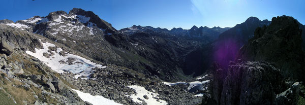 Estanyets de Comaloformo, Pic Harlé i part superior de la vall de Boí